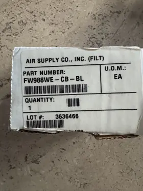 FW992WE-CS-BL AIR SUPPLY COMPANY Element Compressor Filter
