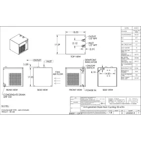 UA25A-1 ALTEC AIR Cycling Refrigerated Dryer Vac Mfgd