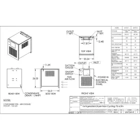 UA75A-1 ALTEC AIR Cycling Refrigerated Dryer Vac Mfgd