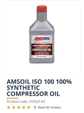 850025900812 AMSOIL Air Compressor Synthetic Oil