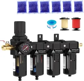 Atiny Wfff03b-1 3/8ftft Npt 4 Stage Air Drying System 5 Brass Filter&0.01 Coalescing Atiny Wfff03b-1 3/8ftft Npt 4 Stage Air Drying System 5 Brass Filter&0.01 Coalescing