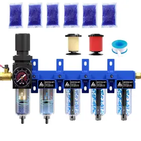 Atiny Wffff002u 1/4ftft Npt 5 Stage Air Drying System Dryer For Compressor &0.01 Micron F