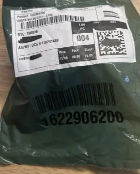 1622906200 ATLAS COPCO Oil Check Valve Comp