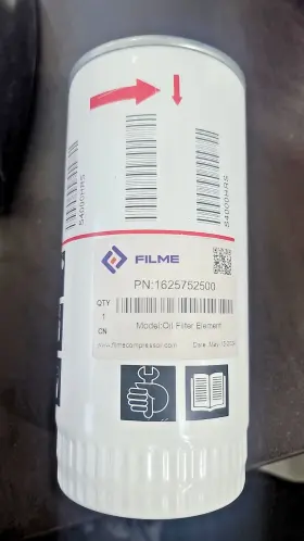 1625752500 ATLAS COPCO Oil Filter Element Compressor