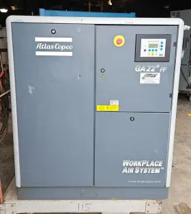 GA22PLUS ATLAS COPCO Rotary Screw Air Compressor Oil Water
