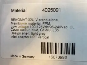 BM32UV BEKO TECHNOLOGIES Bekomat Stand Alone Drain Valve Vac