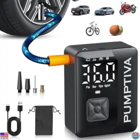 P011 Pumptiva Tire Inflator Air Compressor Cordless Auto Shut