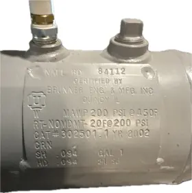 MDMT-20F BRUNNER ENG MFG INC Engineering Air Receiver Tank