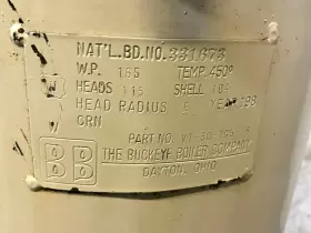 V1-30-165-16 BUCKEYE BOILER COMPANY Vertical Air Compressor #2
