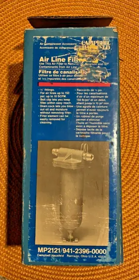941-2396-0000 CAMPBELL HAUSFELD Line Air Filter