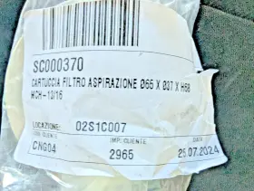 SC000370 COLTRI Gas Intake Filter