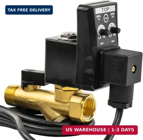 Compressor Source 684659121158 Air Automatic Tank Drain Valve 1/2 Inch Npt Electronic Dual Timer Water D