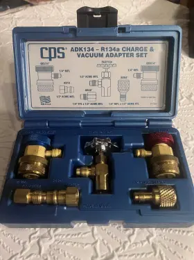 Cps Adk134 - R134a Deluxe Charge And Vacuum Adapter Set New Usa