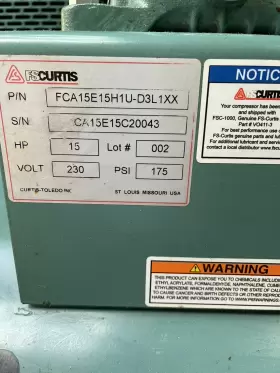 FCA15E15H1U-D3L1XX CURTIS Gallon Ultrapack Air Compressor #2