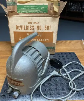 Devilbiss Acd-35 Vintage 501 Air Compressor Plugged It In And Turned On