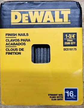 DCS16175 DEWALT Gauge Straight Finish Nail Box