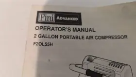 F20L55H FINI Air Compresor Owners Operators Manual #2
