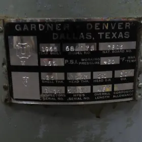 68A175 GARDNER DENVER Gallon Vertical Compressed Air Receiver #2