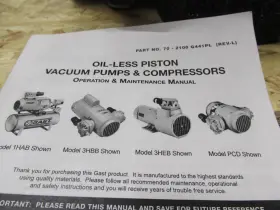 2LAF-12-M200X GAST Piston Air Compressor Oil #2