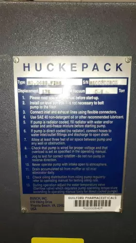 HO.0433.FIH6 HUCKEPACK Vacuum Pump Platform Station #2