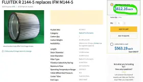 M144-5 IFM Fluitek Ingersoll Rand Air Filter