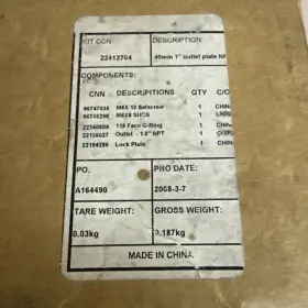 22412704 INGERSOLL RAND Outlt Plate Npt Kit