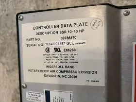 39786470 INGERSOLL RAND Ssr Controller Data Plate #3