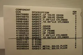 40009201 INGERSOLL-RAND Airend Gasket #3