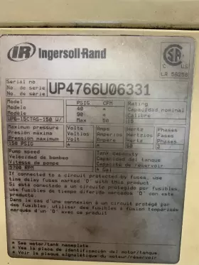 UP6-15CTAS-150W INGERSOLL RAND IR Rotary Screw Air Compressor #3
