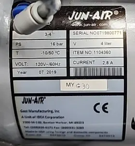 1112808701 JUN-AIR Compressor Tank Worki #2