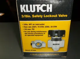 57386 KLUTCH Safety Lockout Valve Npt