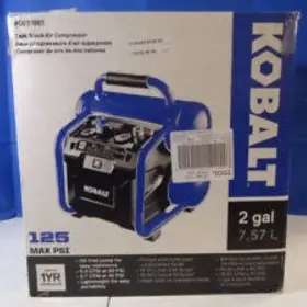 0819961 KOBALT TOOLS Single Electric Twin Stack Air Compre