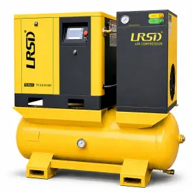 Lrsd Tf5.5 230v 3 Ph 7.5hp Rotary Screw Air Compressor With 80 Gallon Tank Dryer 27cfm