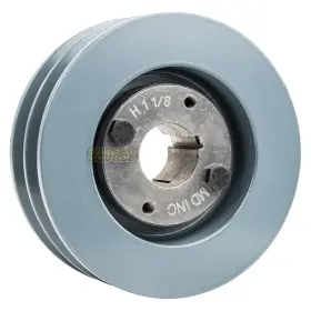 Masterdrive 2bk52h/h1-1/8 Cast Iron 5 Inch Dual Groove Pulley 2 Belt B Section 5l With 1-1/8 Sheave Bushing