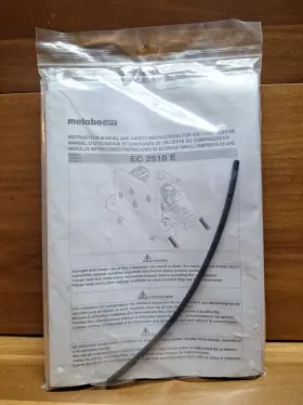 2510 METABO Ec Air Compressor Manual Pressure Tube