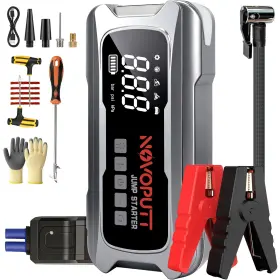 Novoputt 729859875118 6000a Jump Starter With Air Compressor Pd 65w Fast Recharging Portable Car B