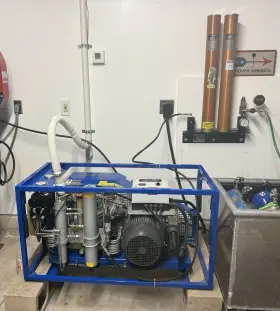 Nuvair 8037.1 Mini Tech Mch-16 Reciprocating Electric Air Compressor 7.5 Hp 5000 Psi