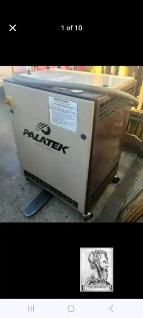 10BE PALATEX Screw Rotary Air Compressor Gallon Vertical