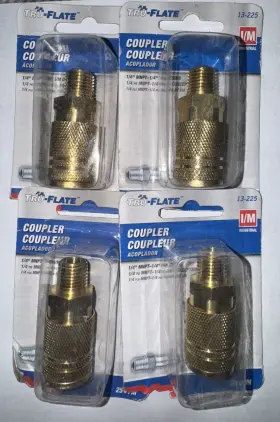 13-225 PLEWS TRU-FLATE Set Air Line Compressor Male Coupler