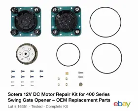 400KTF6863 SOTERA Santoprene Rebuild Box Kit