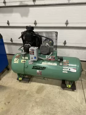 Speedaire 1wd65 Electric Air Compressor 7.5 Hp 2 Stage Horizontal 80gal Tank