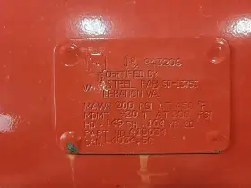 A10034 STEEL FAB Horizontal Air Receiver Tank Top Plate #2