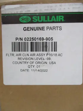 02250169-905 SULLAIR Clean Air Filter #2