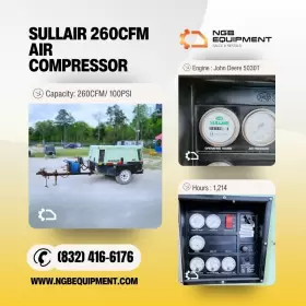 260DPQ SULLAIR Cfm Air Compressor Deere Engine #2