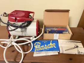 600-12 THOMAS Air Compressor Paasche Airbrush Sprayer Sprayit