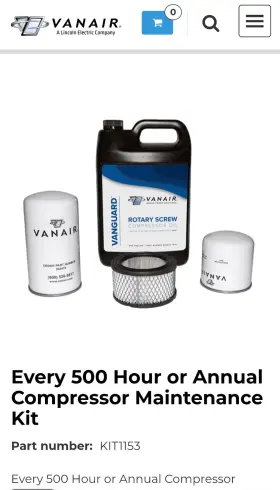 264470 VANAIR Rotary Screw Compressor Kit