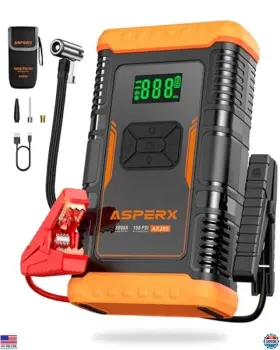 AX260 VISIT THE ASPERX STORE Jump Starter Air Compressor Gas
