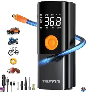 NC-3690 VISIT THE TEFFIM STORE Tire Inflator Air Compressor
