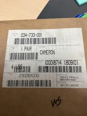 034-736-001 WHITE SUPERIOR Heavywall Bearing Sleeve Halves