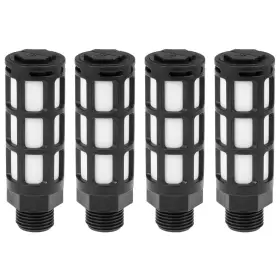 Zaplyte 714998377937 Plastic Pneumatic Muffler Exhaust Air Line 1/2 Pt Black 4pc